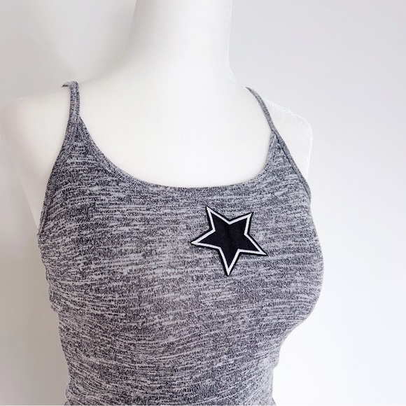 Heather Grey Star Crop Top & Maxi Skirt Set | Stretchy Comfy – One Size fits S - Picture 7 of 10